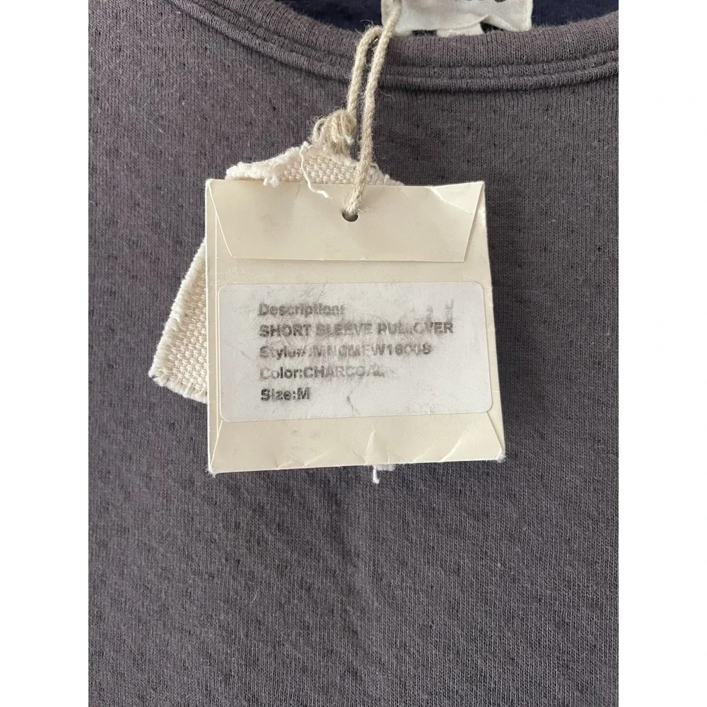 Max 'n Chester Men's Waffle Short Sleeve NWT‎ Grey Pullover Sweatshirt Sz M
